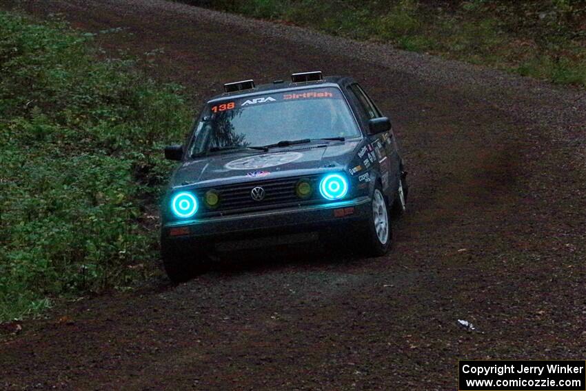 Cory Grant / Kevin Forde VW Jetta on SS3, Bob Lake S-N I.