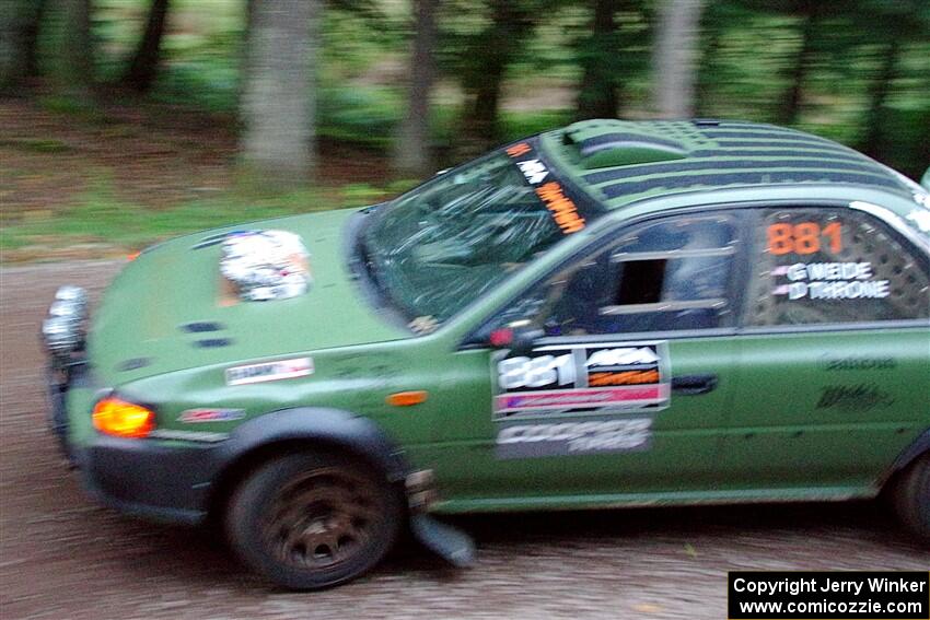 Geoff Weide / Derric Throne Subaru Impreza on SS3, Bob Lake S-N I.