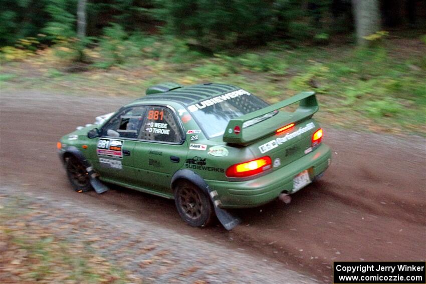 Geoff Weide / Derric Throne Subaru Impreza on SS3, Bob Lake S-N I.