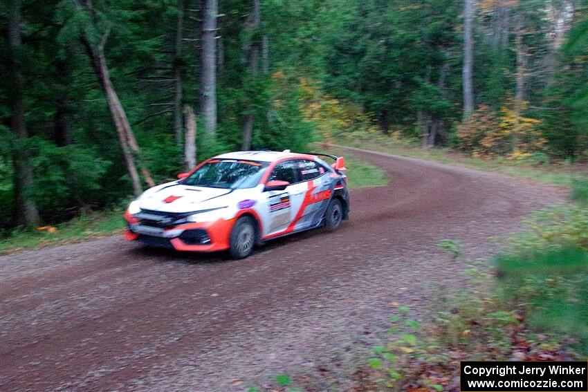 John Sharps / Paul Hubers Honda Civic on SS3, Bob Lake S-N I.