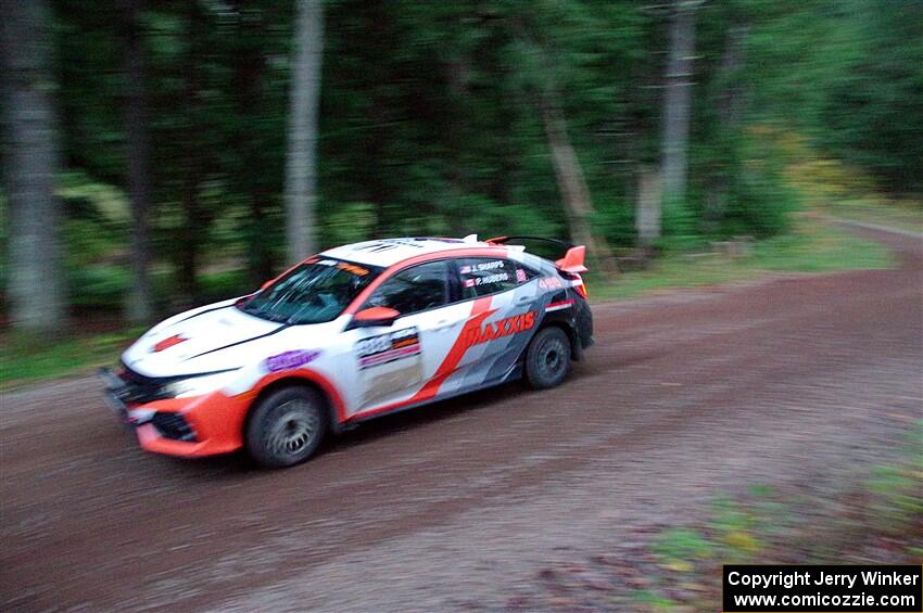 John Sharps / Paul Hubers Honda Civic on SS3, Bob Lake S-N I.