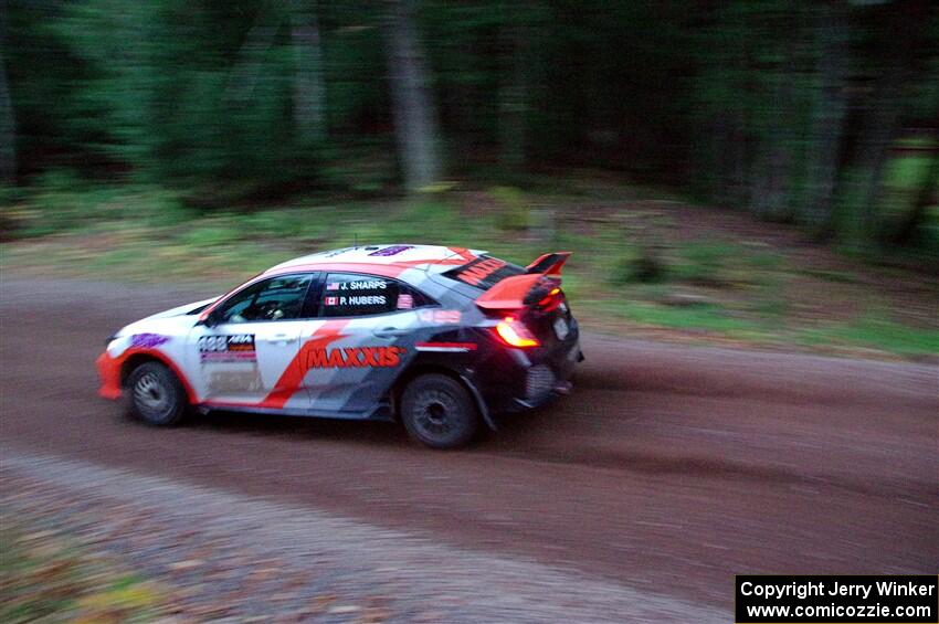 John Sharps / Paul Hubers Honda Civic on SS3, Bob Lake S-N I.