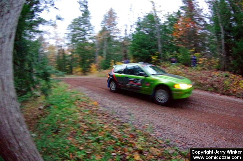 Matt Peterson / Villa Cseh Honda Civic on SS3, Bob Lake S-N I.