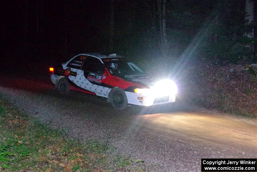 Chris Barribeau / Alex Ferencz Subaru Impreza RS on SS7, Bob Lake S-N II.