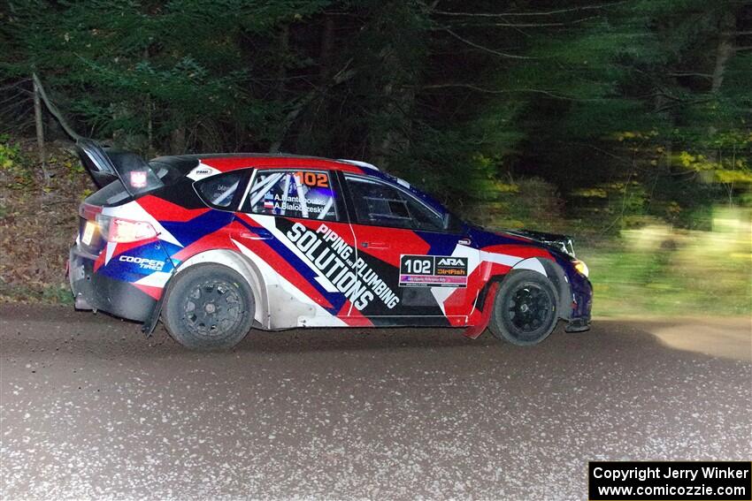 Arek Bialobrzeski / Aris Mantopoulos Subaru WRX STi on SS7, Bob Lake S-N II.