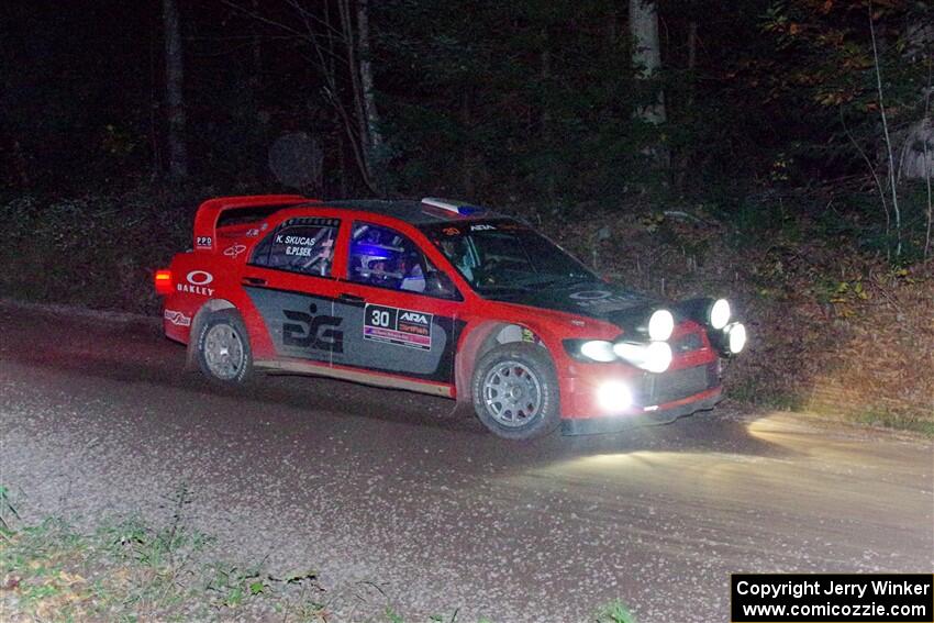 George Plsek / Krista Skucas Mitsubishi Lancer WRC on SS7, Bob Lake S-N II.