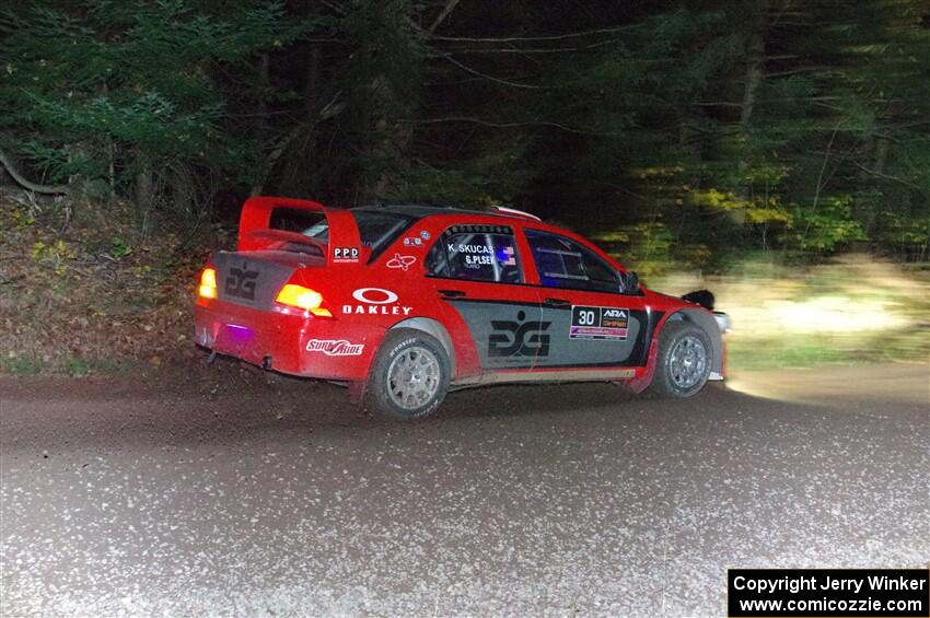 George Plsek / Krista Skucas Mitsubishi Lancer WRC on SS7, Bob Lake S-N II.