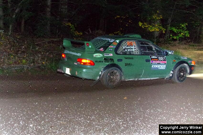 Geoff Weide / Derric Throne Subaru Impreza on SS7, Bob Lake S-N II.