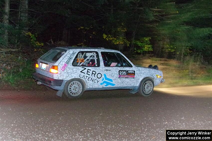 Mark Rokus / Tabitha Lohr VW GTI on SS7, Bob Lake S-N II.