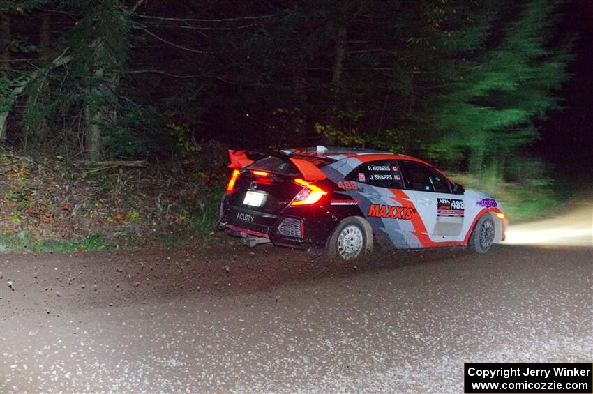 John Sharps / Paul Hubers Honda Civic on SS7, Bob Lake S-N II.