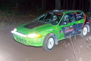 Matt Peterson / Villa Cseh Honda Civic on SS7, Bob Lake S-N II.