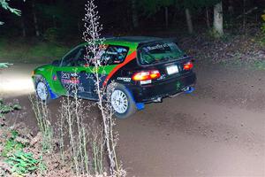 Matt Peterson / Villa Cseh Honda Civic on SS7, Bob Lake S-N II.