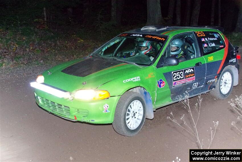 Matt Peterson / Villa Cseh Honda Civic on SS7, Bob Lake S-N II.