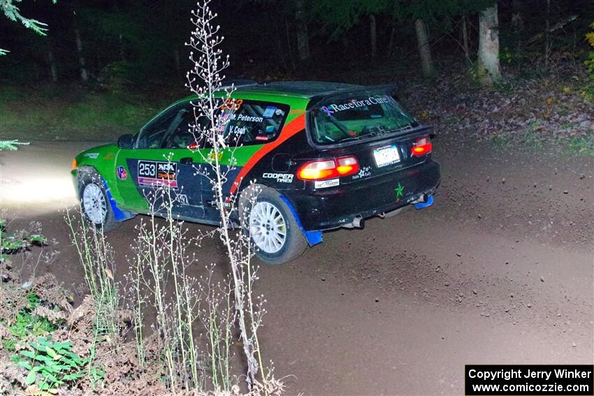 Matt Peterson / Villa Cseh Honda Civic on SS7, Bob Lake S-N II.