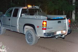 A GMC Sierra pickup sweeps SS7, Bob Lake S-N II.