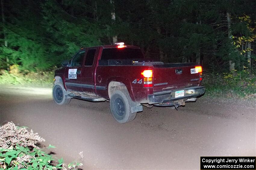 A Chevy Silverado pickup sweeps SS7, Bob Lake S-N II.