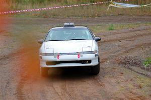 The '0' car, a Mitshibishi Exclipse GSX, on SS9, Silver-Arvon I.