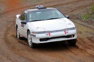 The '0' car, a Mitshibishi Exclipse GSX, on SS9, Silver-Arvon I.