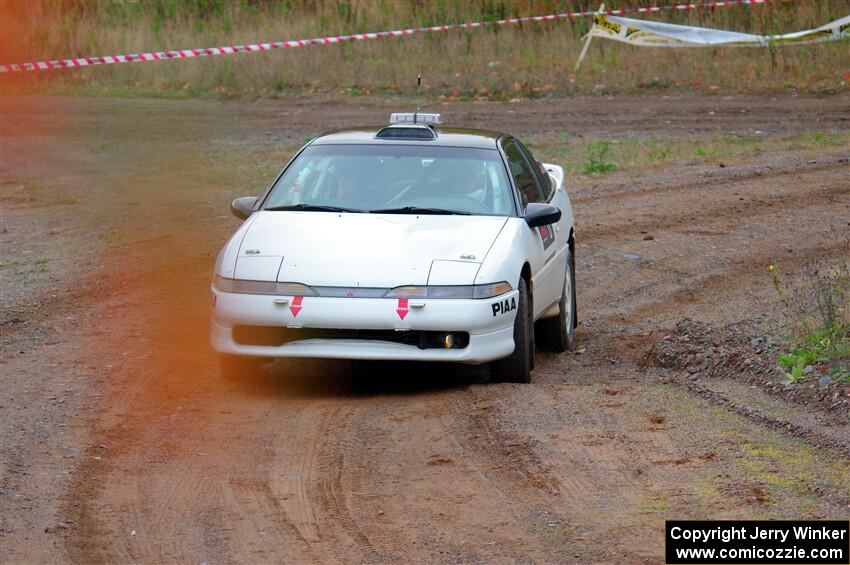 The '0' car, a Mitshibishi Exclipse GSX, on SS9, Silver-Arvon I.