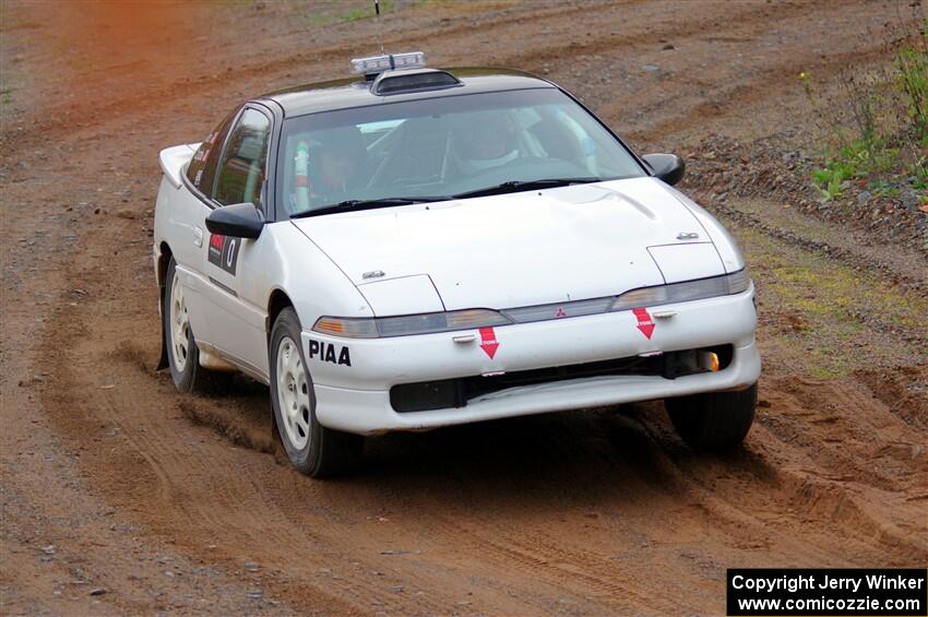 The '0' car, a Mitshibishi Exclipse GSX, on SS9, Silver-Arvon I.