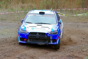 Will Graham / Claudia Barbera-Pullen Mitsubishi Lancer Evo X on SS9, Silver-Arvon I.