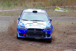 Will Graham / Claudia Barbera-Pullen Mitsubishi Lancer Evo X on SS9, Silver-Arvon I.