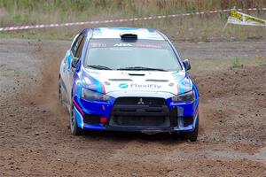 Will Graham / Claudia Barbera-Pullen Mitsubishi Lancer Evo X on SS9, Silver-Arvon I.