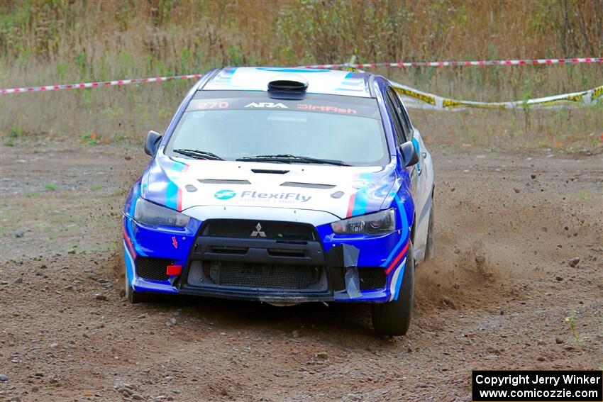 Will Graham / Claudia Barbera-Pullen Mitsubishi Lancer Evo X on SS9, Silver-Arvon I.