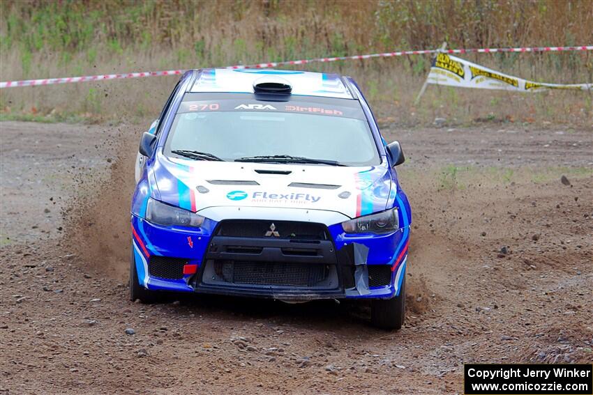 Will Graham / Claudia Barbera-Pullen Mitsubishi Lancer Evo X on SS9, Silver-Arvon I.