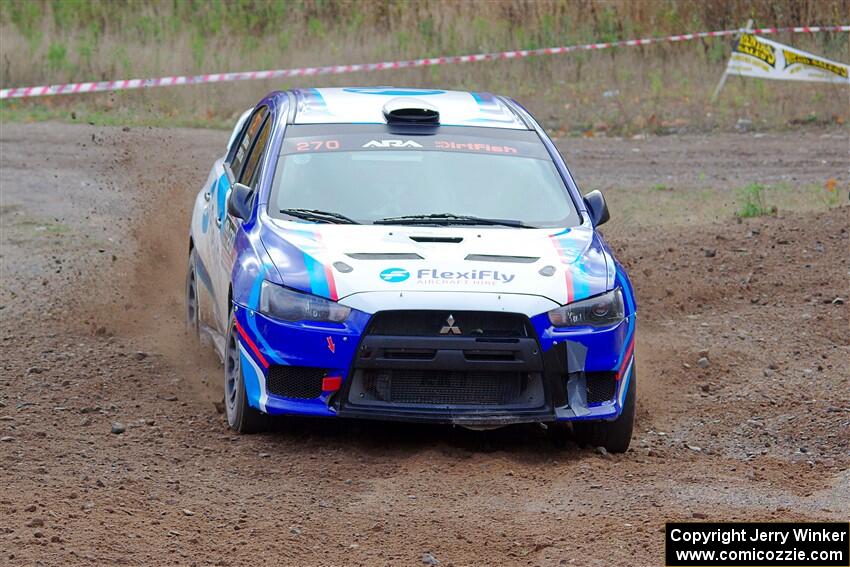 Will Graham / Claudia Barbera-Pullen Mitsubishi Lancer Evo X on SS9, Silver-Arvon I.