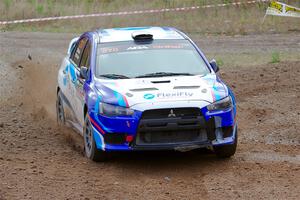 Will Graham / Claudia Barbera-Pullen Mitsubishi Lancer Evo X on SS9, Silver-Arvon I.