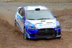 Will Graham / Claudia Barbera-Pullen Mitsubishi Lancer Evo X on SS9, Silver-Arvon I.