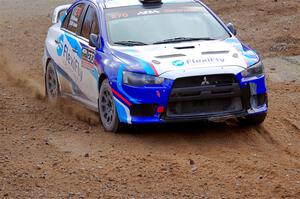 Will Graham / Claudia Barbera-Pullen Mitsubishi Lancer Evo X on SS9, Silver-Arvon I.