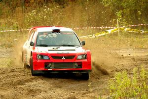 George Plsek / Krista Skucas Mitsubishi Lancer WRC on SS9, Silver-Arvon I.