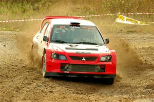 George Plsek / Krista Skucas Mitsubishi Lancer WRC on SS9, Silver-Arvon I.