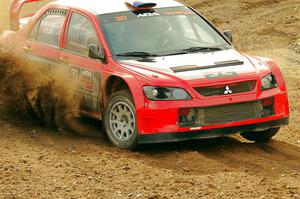 George Plsek / Krista Skucas Mitsubishi Lancer WRC on SS9, Silver-Arvon I.