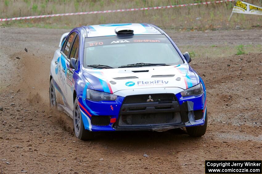 Will Graham / Claudia Barbera-Pullen Mitsubishi Lancer Evo X on SS9, Silver-Arvon I.