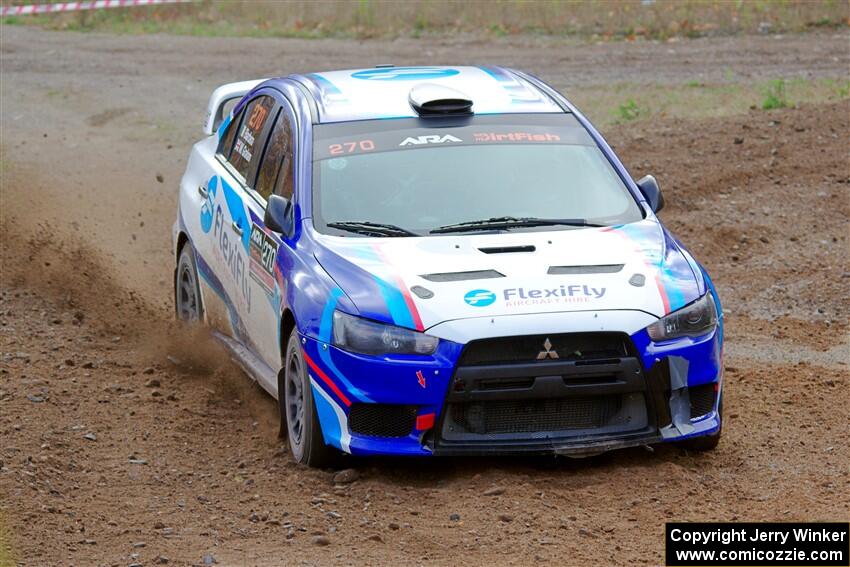 Will Graham / Claudia Barbera-Pullen Mitsubishi Lancer Evo X on SS9, Silver-Arvon I.