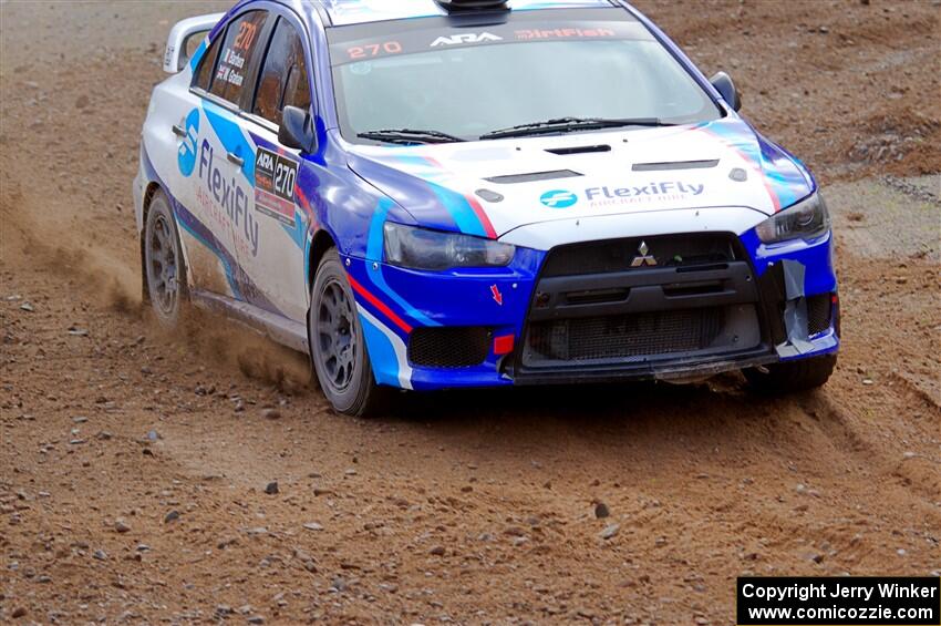 Will Graham / Claudia Barbera-Pullen Mitsubishi Lancer Evo X on SS9, Silver-Arvon I.