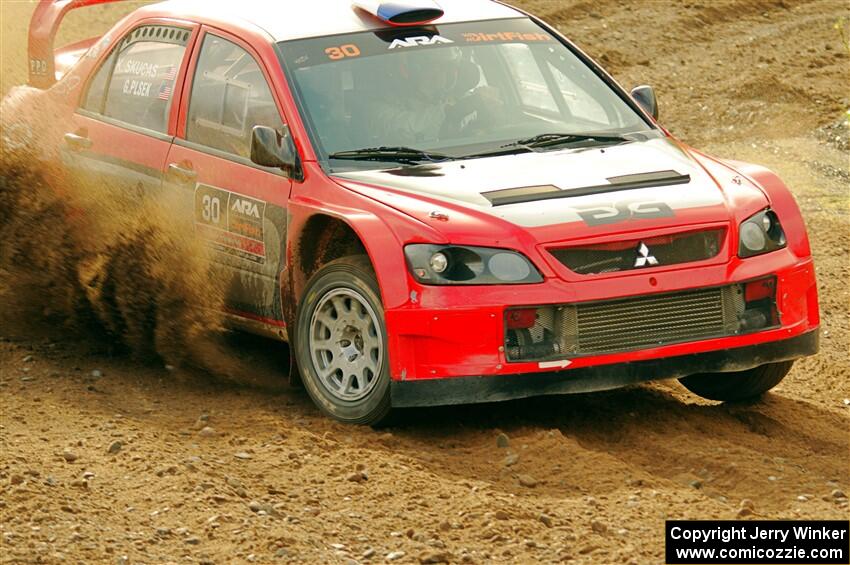 George Plsek / Krista Skucas Mitsubishi Lancer WRC on SS9, Silver-Arvon I.