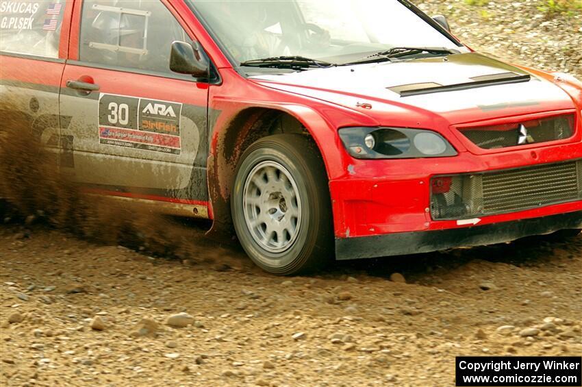 George Plsek / Krista Skucas Mitsubishi Lancer WRC on SS9, Silver-Arvon I.