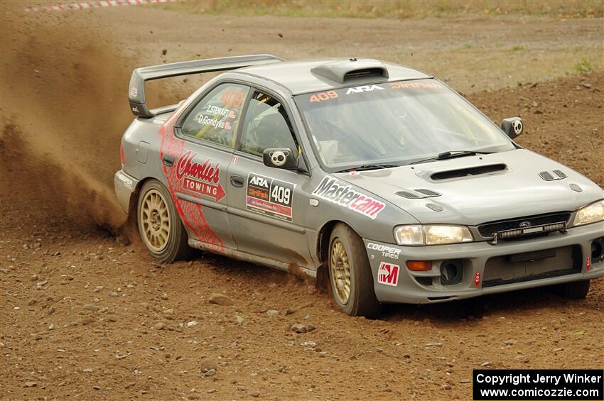 Dylan Gondyke / Zach Stewart Subaru Impreza on SS9, Silver-Arvon I.