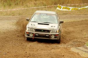 Jordan Locher / Tom Addison Subaru Impreza 2.5RS on SS9, Silver-Arvon I.