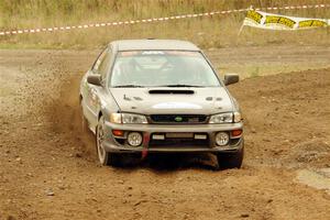 Jordan Locher / Tom Addison Subaru Impreza 2.5RS on SS9, Silver-Arvon I.