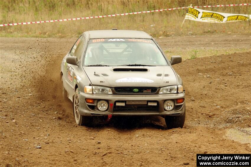 Jordan Locher / Tom Addison Subaru Impreza 2.5RS on SS9, Silver-Arvon I.