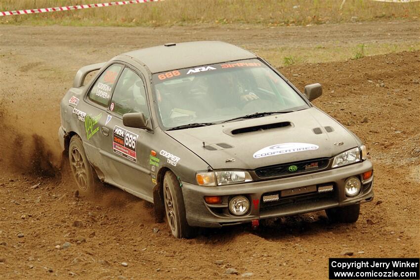 Jordan Locher / Tom Addison Subaru Impreza 2.5RS on SS9, Silver-Arvon I.