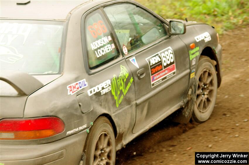 Jordan Locher / Tom Addison Subaru Impreza 2.5RS on SS9, Silver-Arvon I.