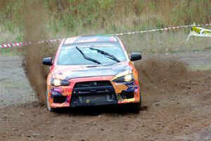 Sumit Panjabi / Alix Hakala Mitsubishi Lancer Evo X on SS9, Silver-Arvon I.