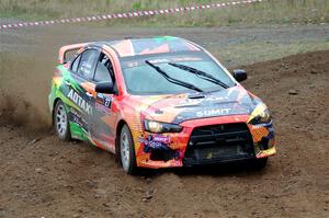 Sumit Panjabi / Alix Hakala Mitsubishi Lancer Evo X on SS9, Silver-Arvon I.