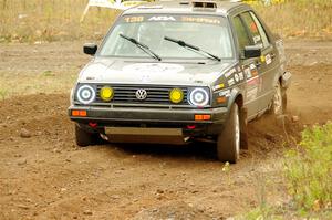 Cory Grant / Kevin Forde VW Jetta on SS9, Silver-Arvon I.